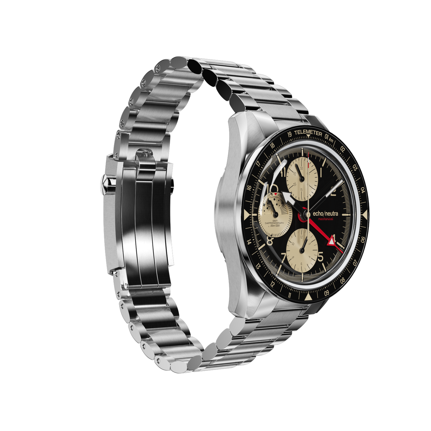 1956 | Chronograph GMT Schwarz & Beige