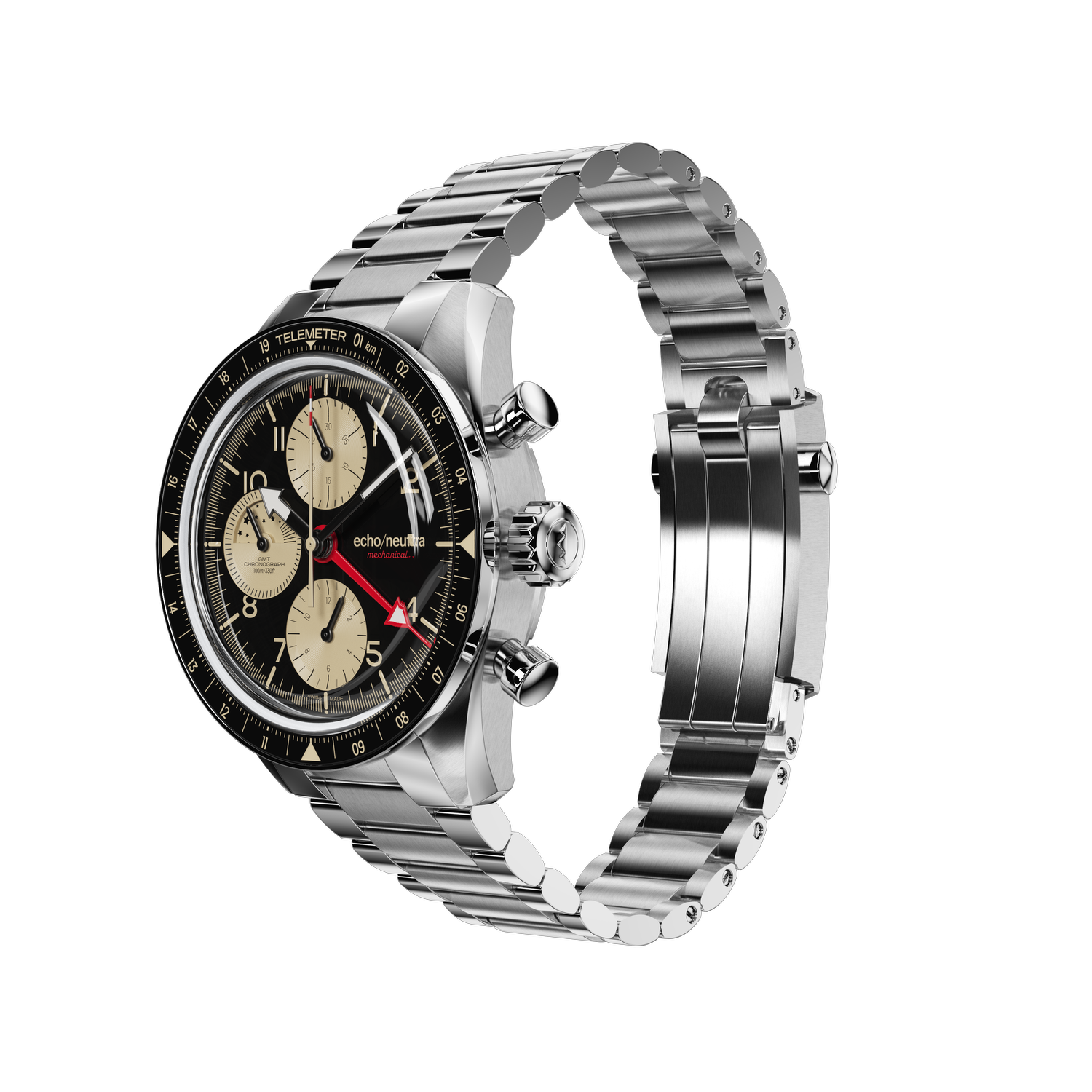 1956 | Chronograph GMT Schwarz & Beige